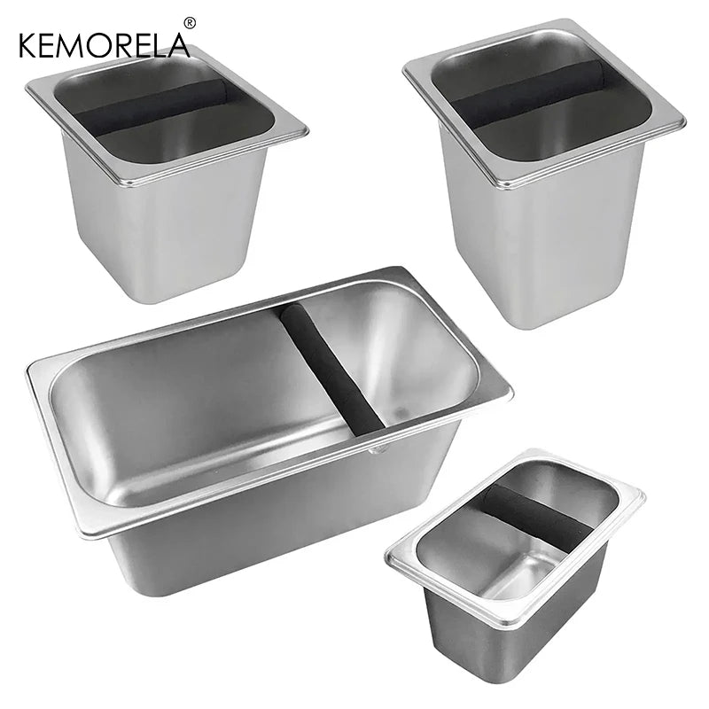 Stainless Steel Coffee Knock Box – Espresso Grounds Waste Bin Coffee Knock Box Axl