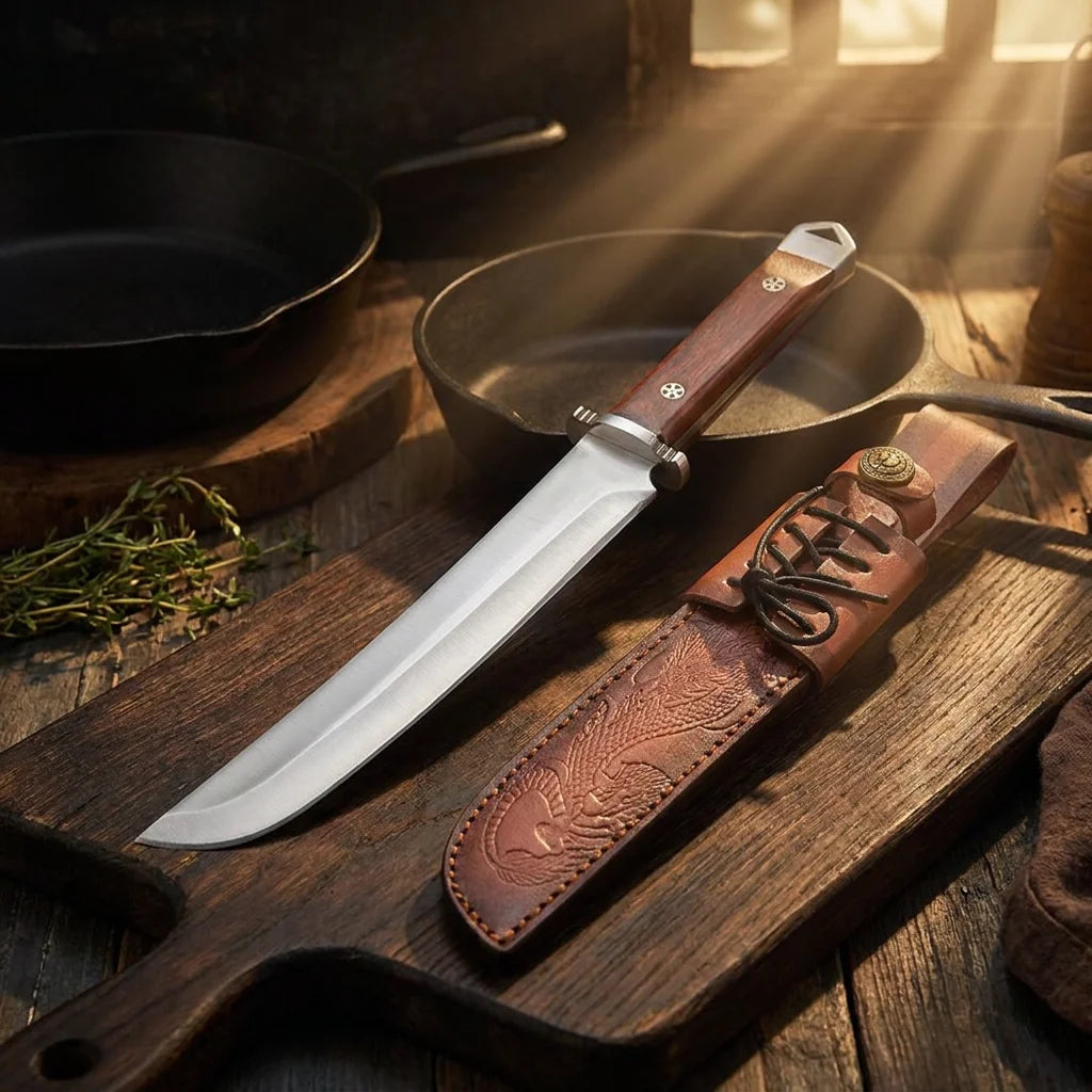 Butcher Meat Cleaver – Carbon Steel Kitchen Knife Wood Handle Meat Cleaver Knife Axl