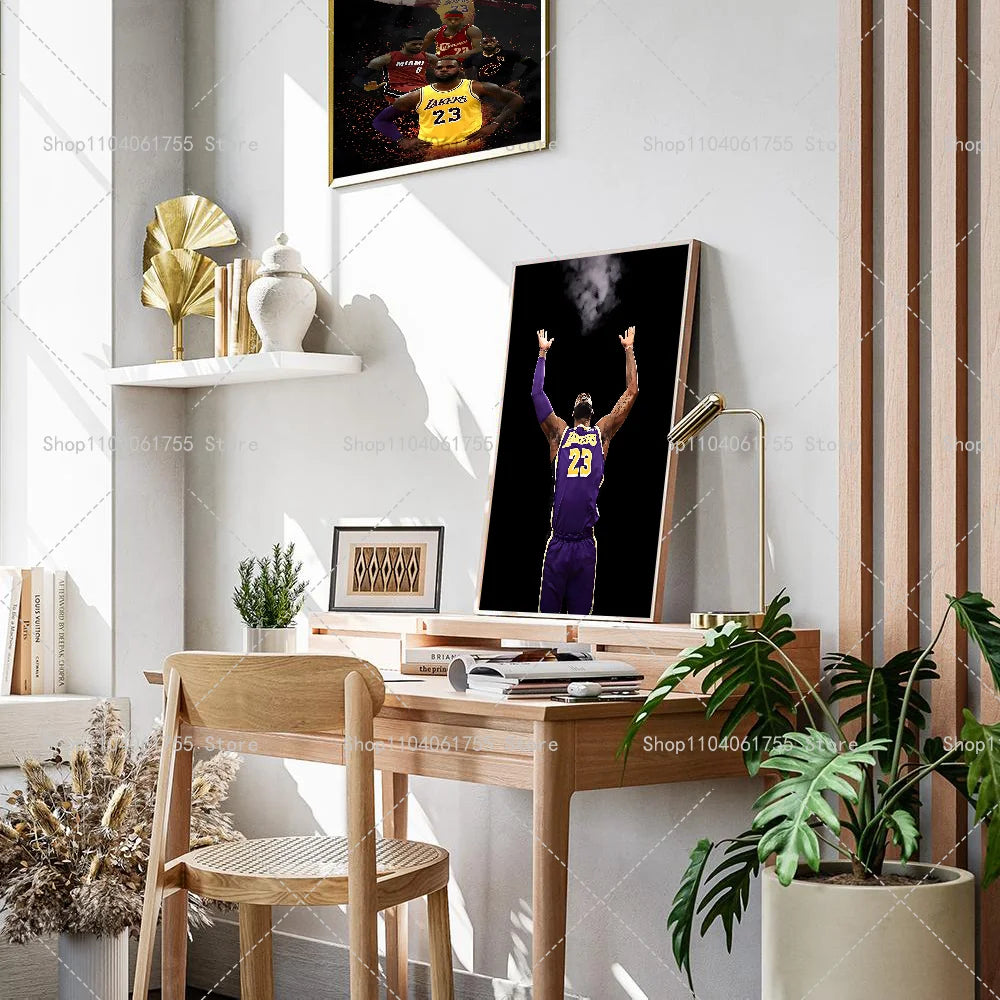 Basketball Star Wall Poster – Self-Adhesive Waterproof Sticker Wall Art Poster Axl
