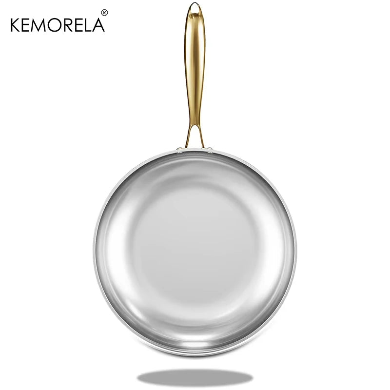 KEMORELA 316 Stainless Steel Frying Pan – Uncoated Skillet Stainless Steel Skillet Axl