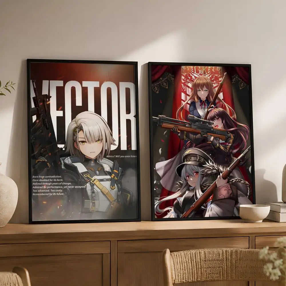 Girls' Frontline PVC Wall Poster – Peel & Stick HD Art Decor Wall Art Poster Axl