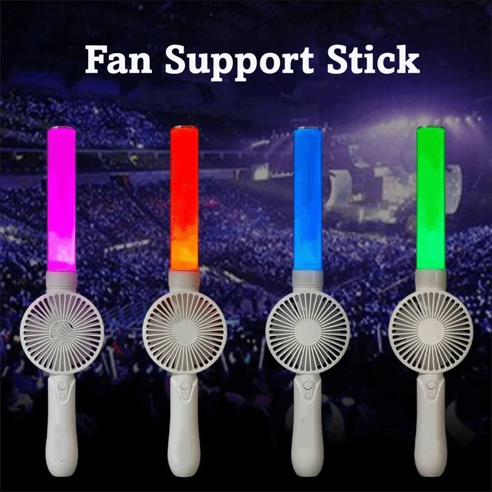 RGB LED Light-Up Rechargeable Handheld Fan – Music & Glow LED Handheld Fan Axl