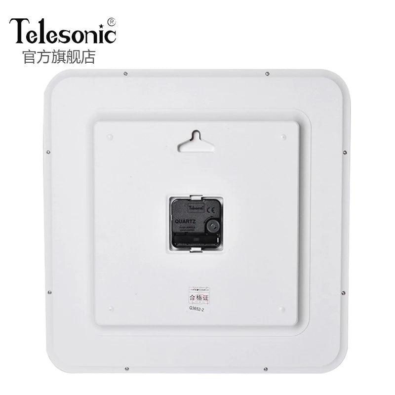 Modern Square Silent Wall Clock – 14" Large Living Room Decor Silent Wall Clock Axl