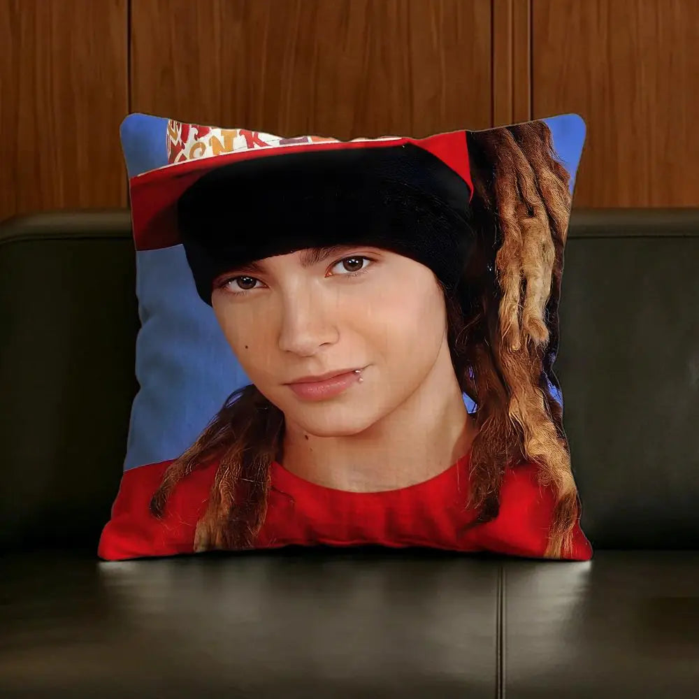 Tom Kaulitz Linen Cushion Cover | Sofa & Bed Pillow Case Decorative Cushion Cover Axl White1 50X50cm