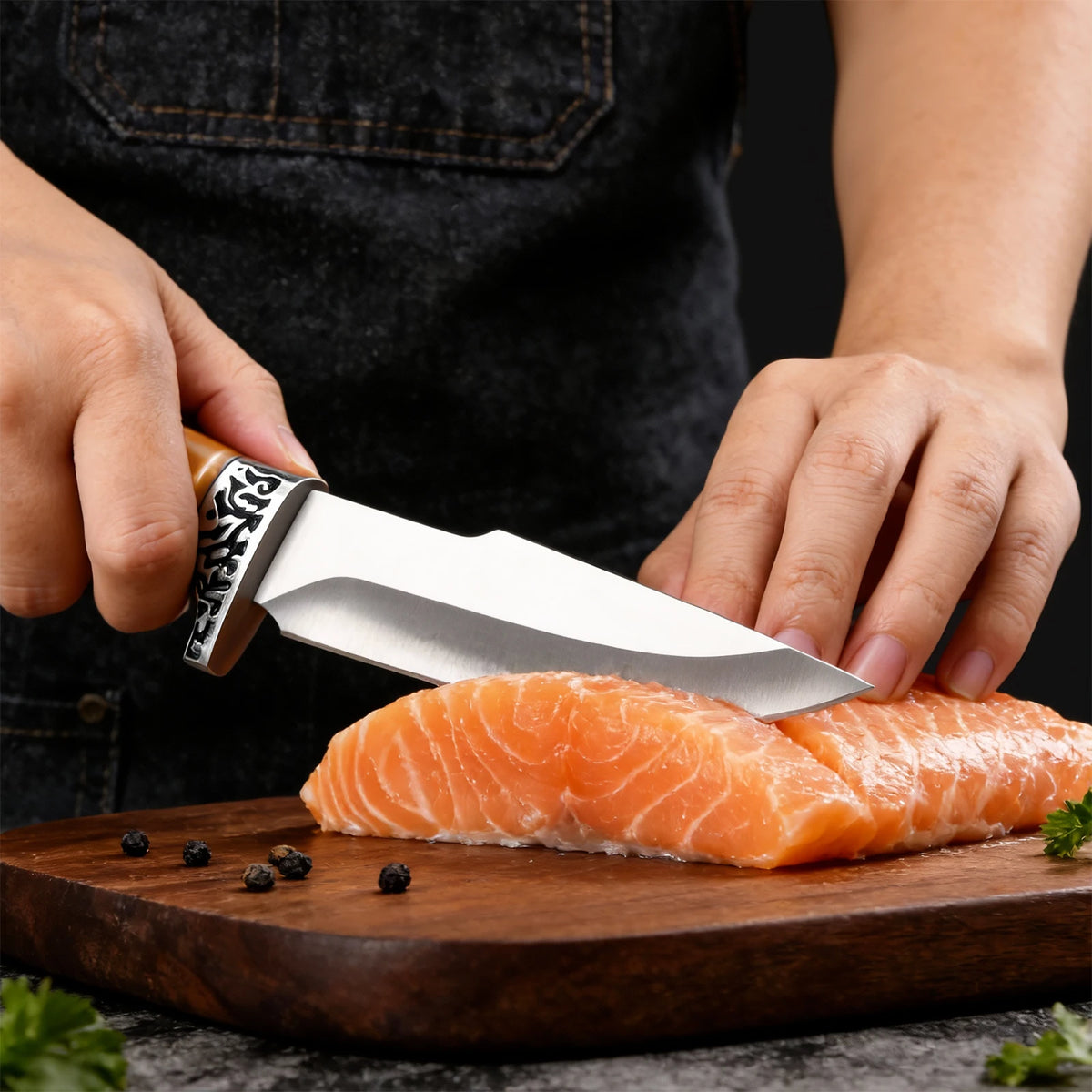 PLYS Chef Boning Knife – Stainless Steel & Wooden Handle Chef Boning Knife Axl