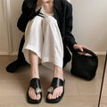 Women's Flat Ring Toe Sandals – Summer Flip Flops, Sizes 4–10 Flat Toe Sandals Axl 35 black