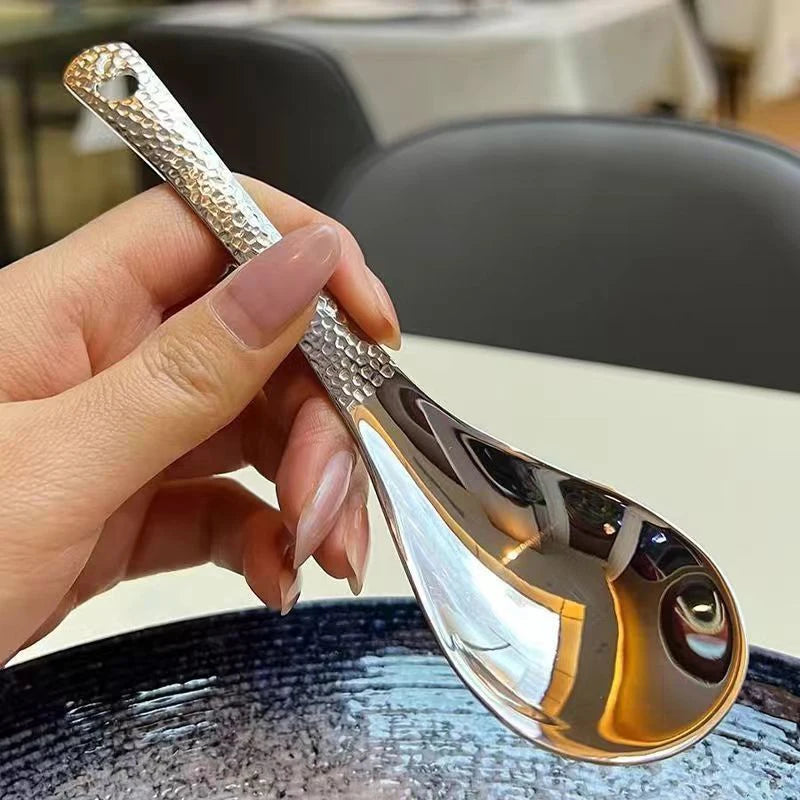 Stainless Steel Soup Spoon – Deep Bowl Mirror Polish Flatware Flatware Spoon Axl