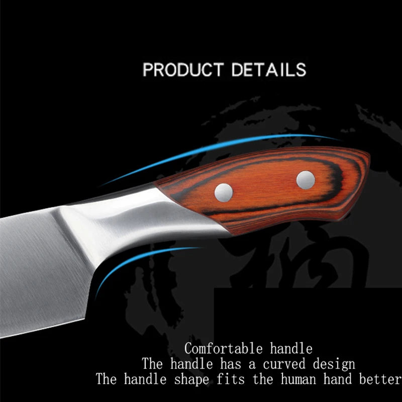 Professional 6.5-Inch Chef's Knife – Stainless Steel Wood Handle Chef's Knife Axl
