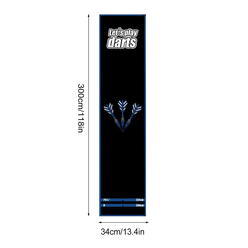 Non-Slip Dart Board Mat with Throw Line | Portable Floor Mat Dart Floor Mat Axl