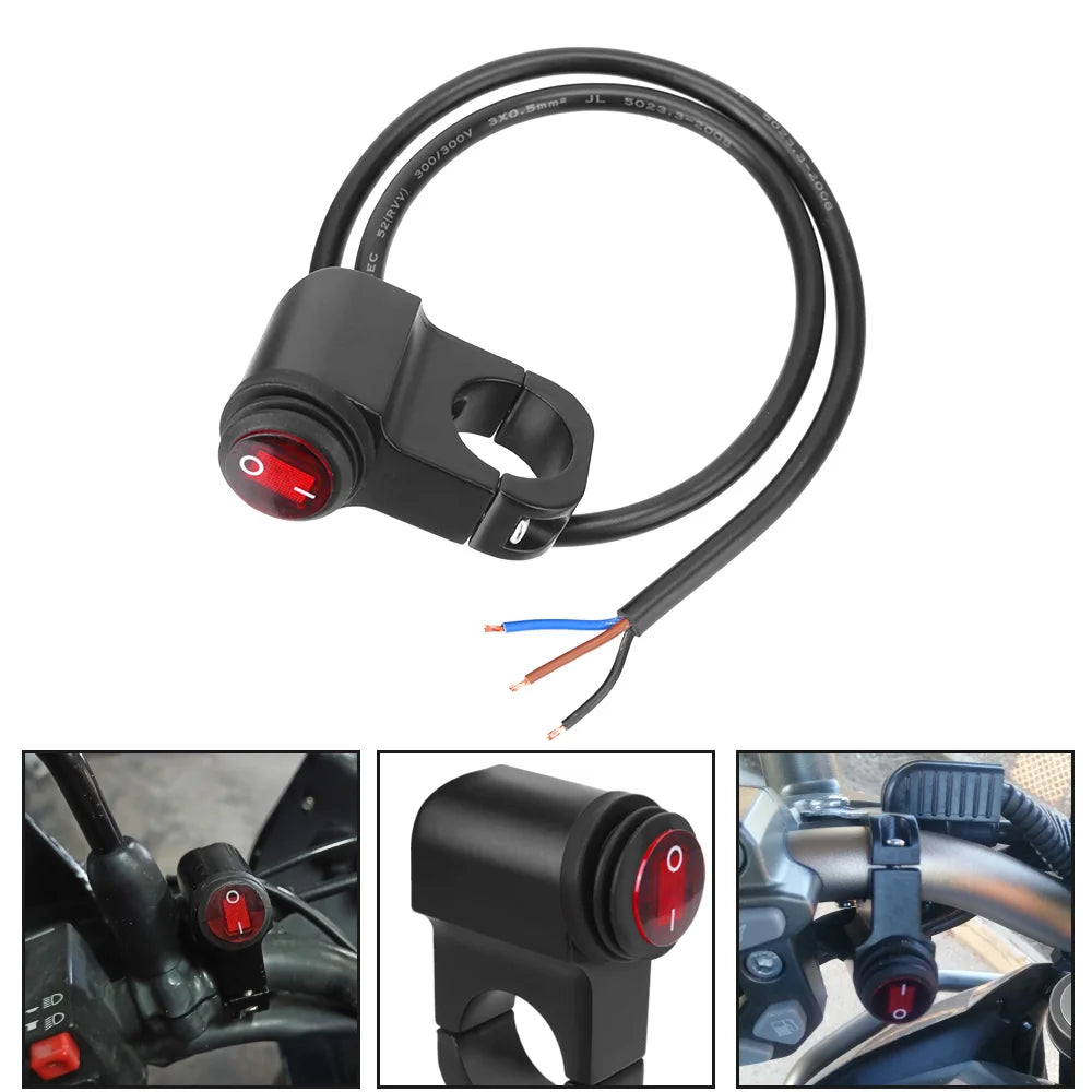 Waterproof 12V Motorcycle Handlebar Headlight On/Off Switch Motorcycle Handlebar Switch Axl
