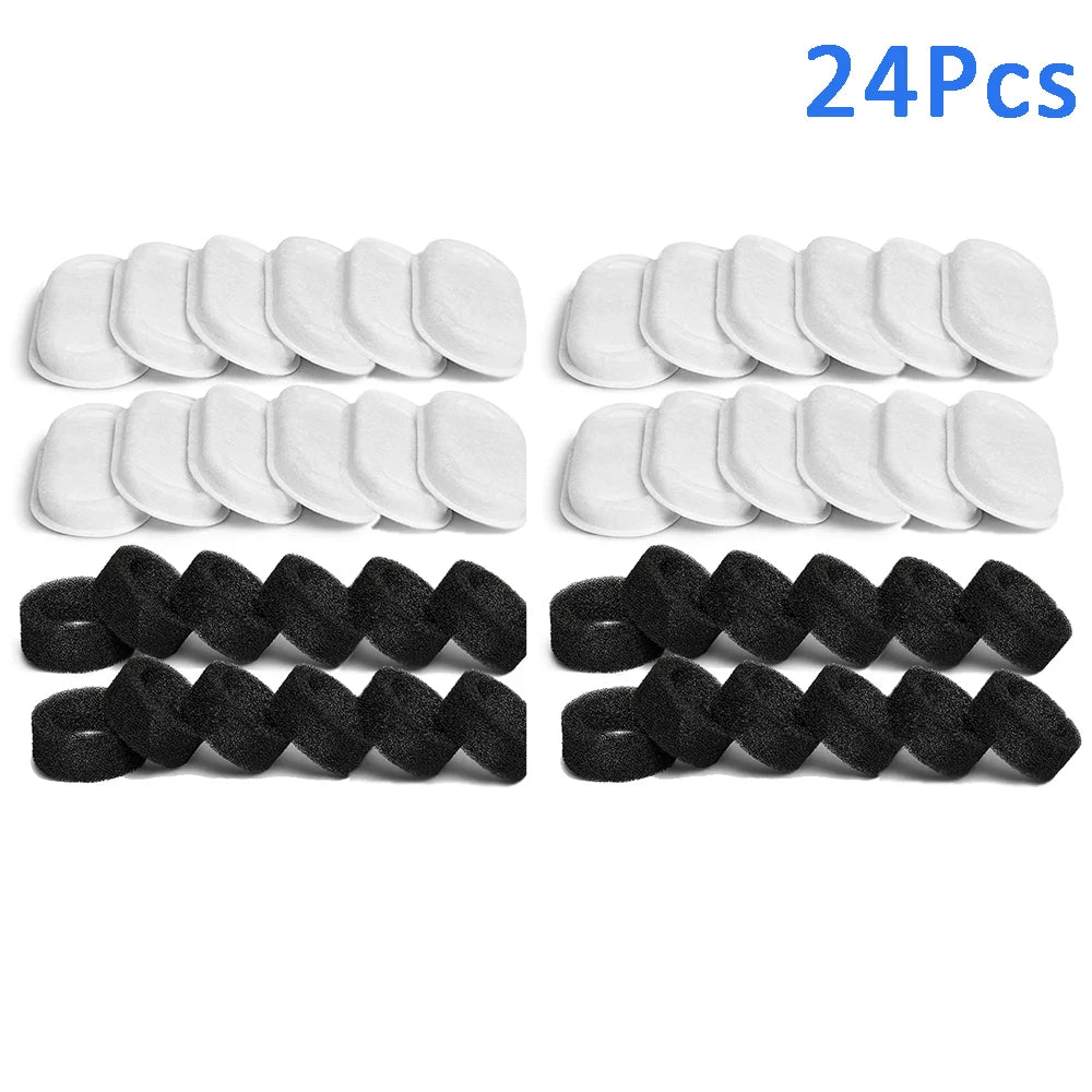 Cat Water Fountain Filters Replacement 8–24 Pack | KEMORELA Fountain Filter Pack Axl 24pcs No plug