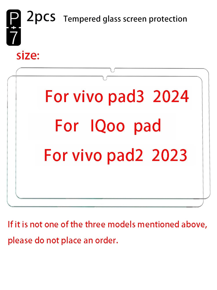 2-Pack Tempered Glass Screen Protector – VIVO Pad 2, Pad 3 & iQOO Pad Tablet Screen Protector Axl