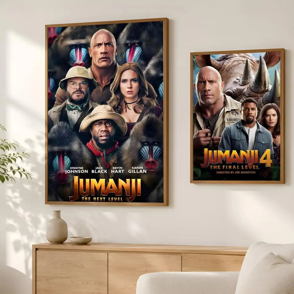 Jumanji Movie Poster Self-Stick HD PVC Waterproof Wall Art Movie Wall Poster Axl