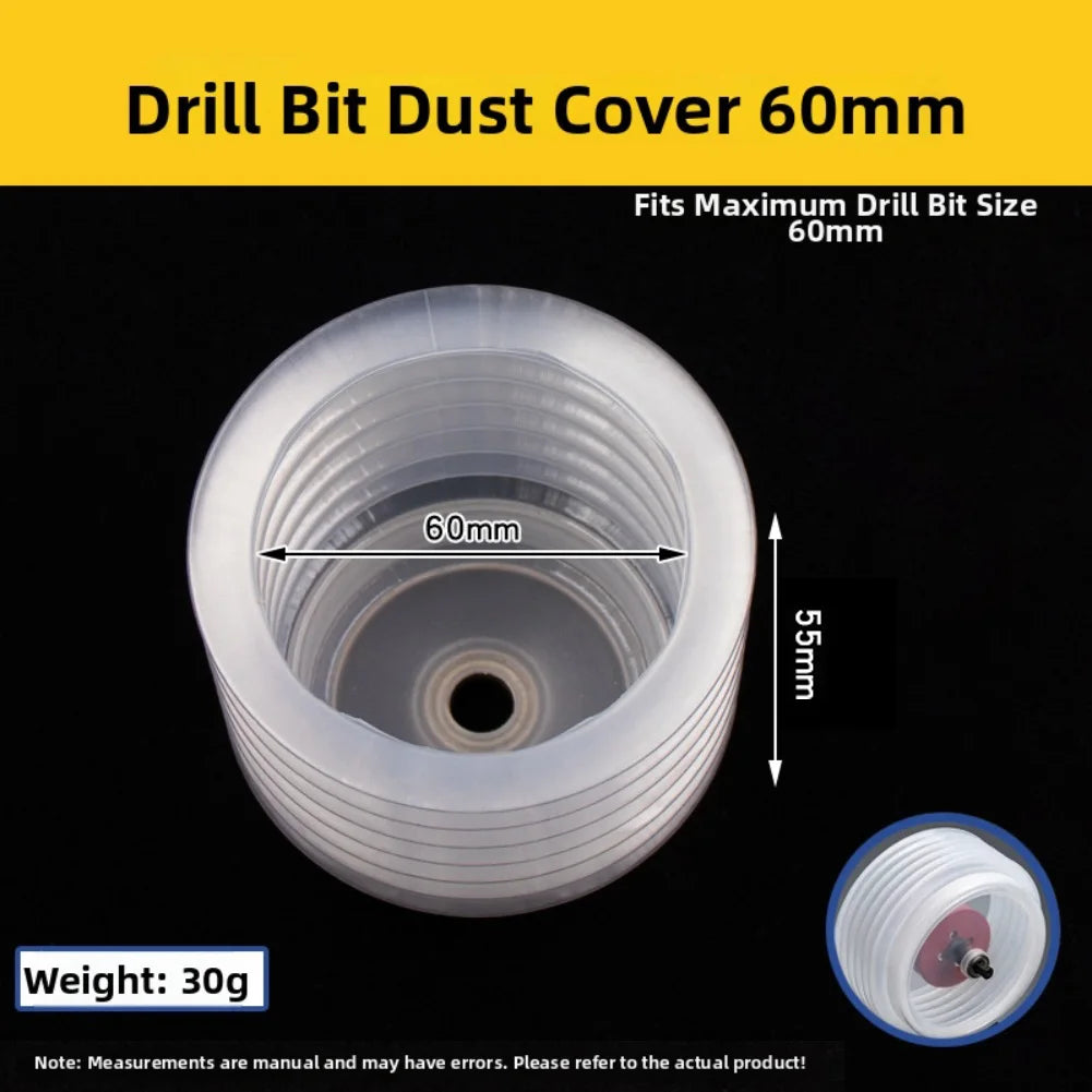 Silicone Drill Dust Collector – Transparent Dust Bowl for Drills Drill Dust Collector Axl