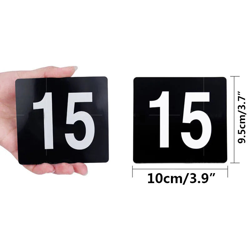 Plastic Table Number Cards 1–100 Double-Sided | Wedding & Events Table Number Cards Axl