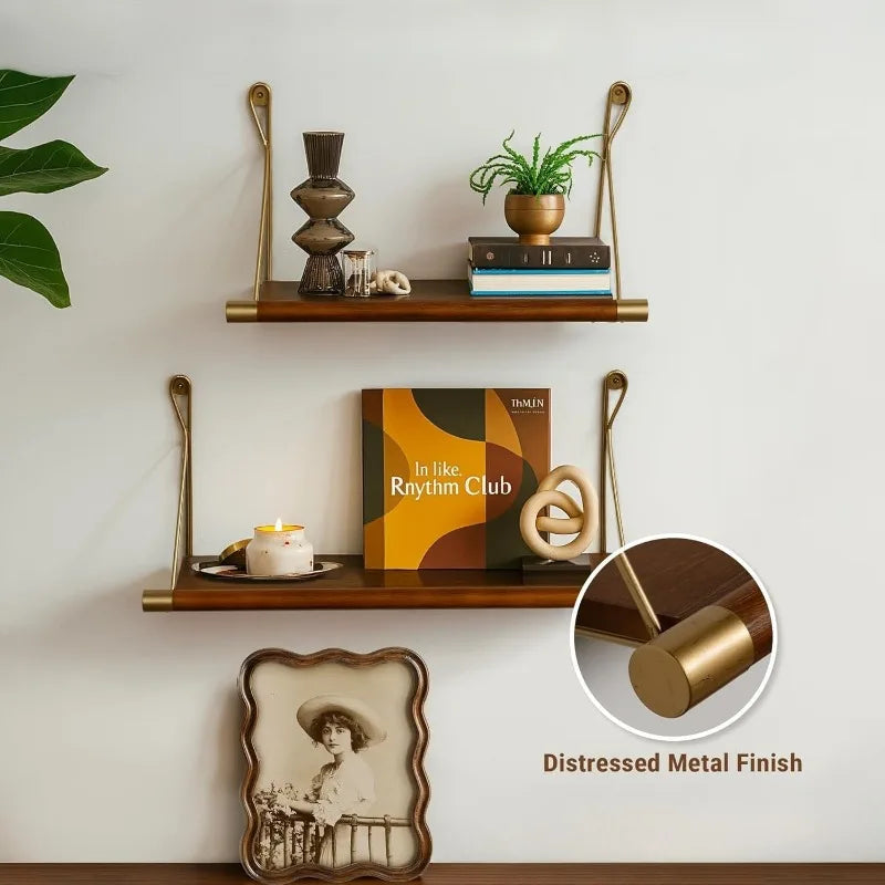 Retro Floating Wall Rack – Solid Wood Shelf & Home Organizer Floating Wall Shelf Axl
