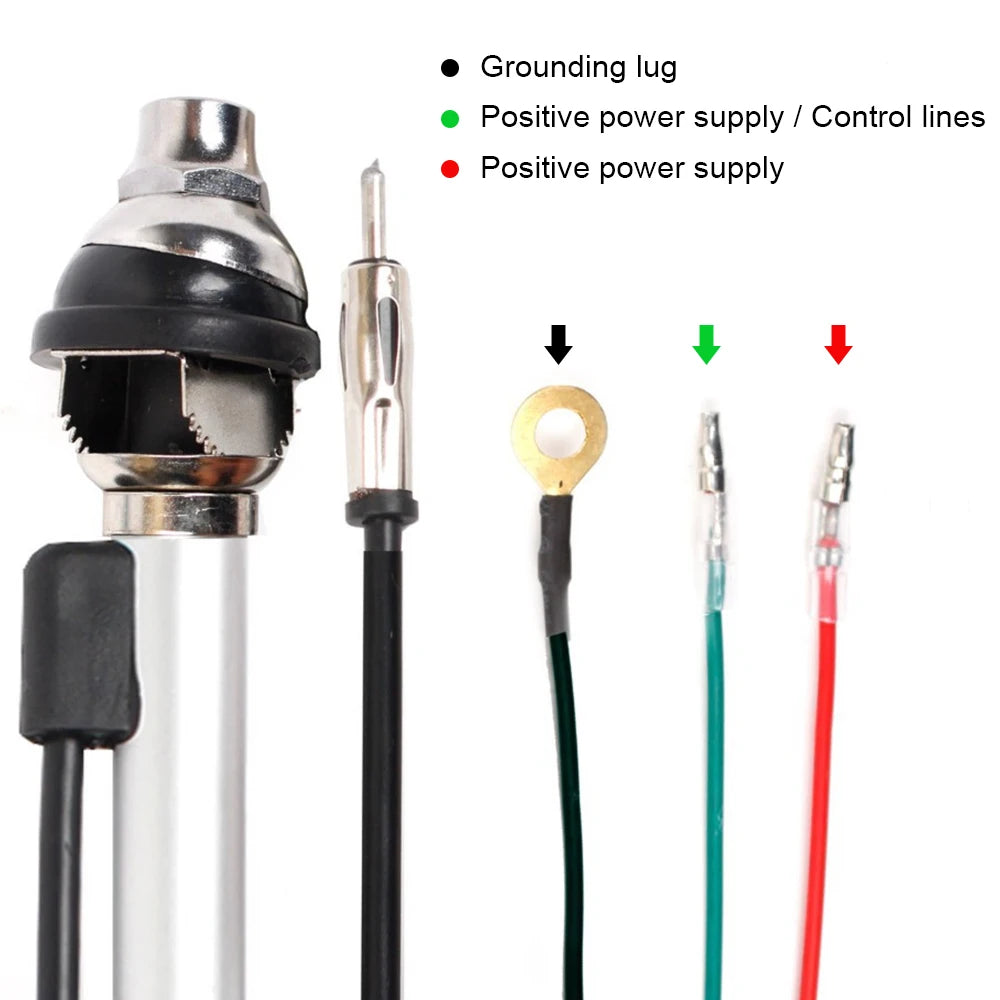 12V Automatic Telescopic Car Antenna – Waterproof AM/FM Aerial Car Radio Antenna Axl