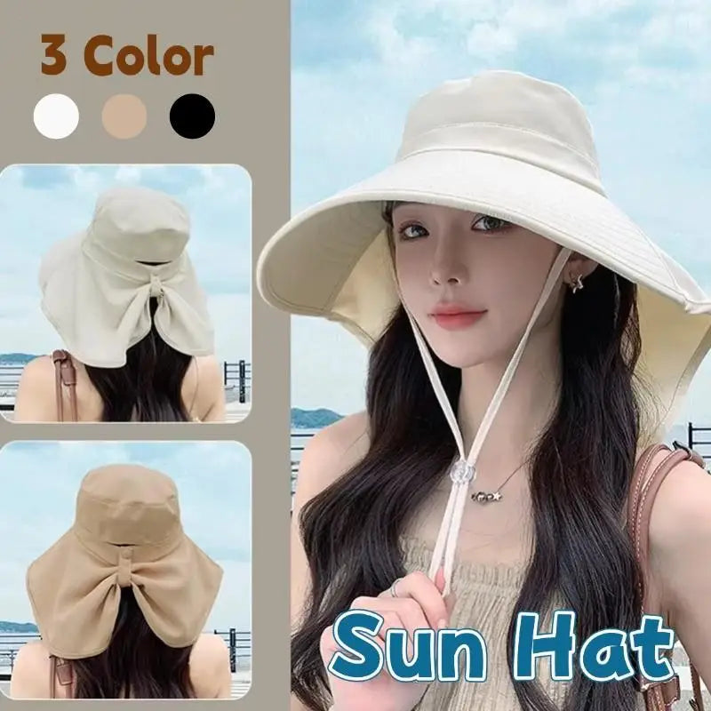 Women's UPF 50+ Wide Brim Sun Hat with Ponytail Slot Wide Brim Sun Hat Axl