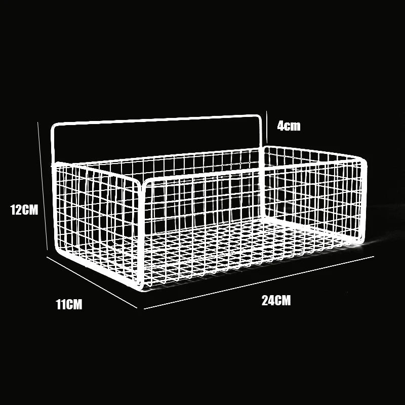 Wall-Mounted Storage Rack – No Drilling Metal Shelf Wall Storage Rack Axl White shelf