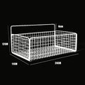 Wall-Mounted Storage Rack – No Drilling Metal Shelf Wall Storage Rack Axl White shelf