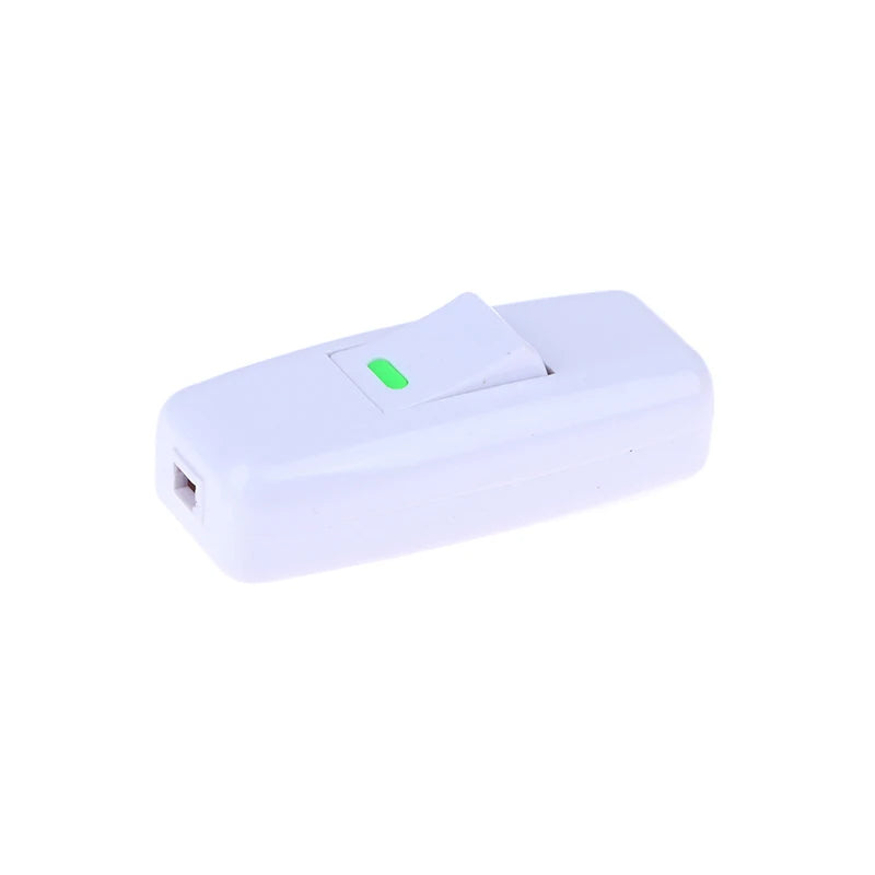 Inline ON/OFF Cord Switch for Table, Desk & Bedside Lamps – White Inline Cord Switch Axl