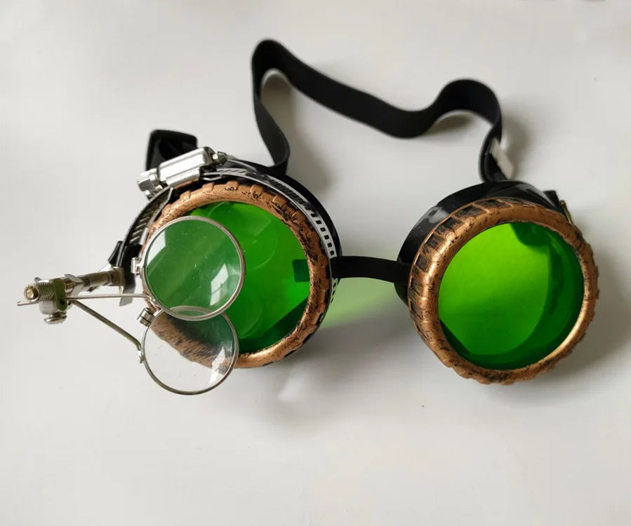 Steampunk Vintage Magnifying Goggles | Cosplay Prop Costume Goggles Axl