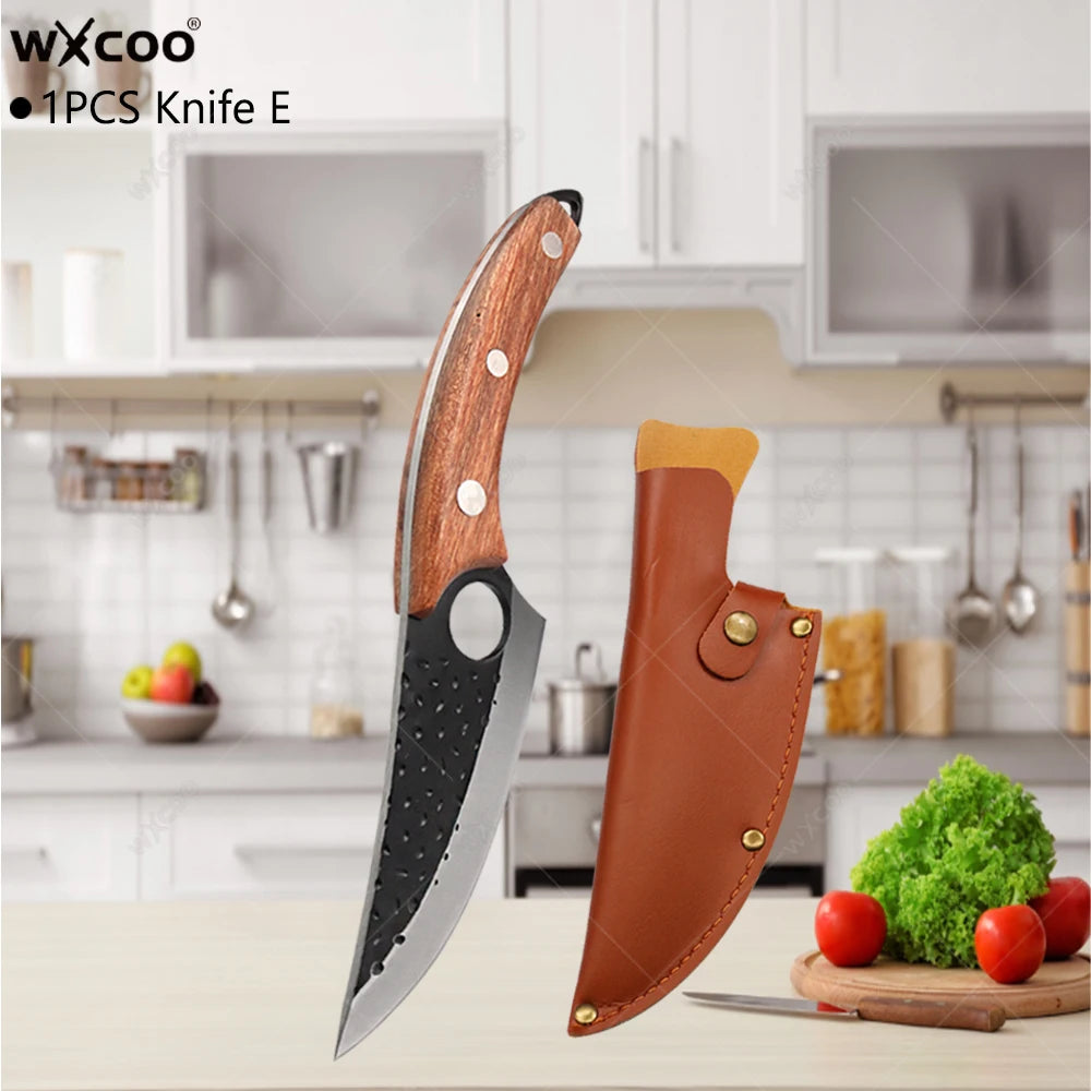 WXCOO Hand-Forged Boning & Slicing Knife – Stainless Steel Boning Knife Axl Knife E