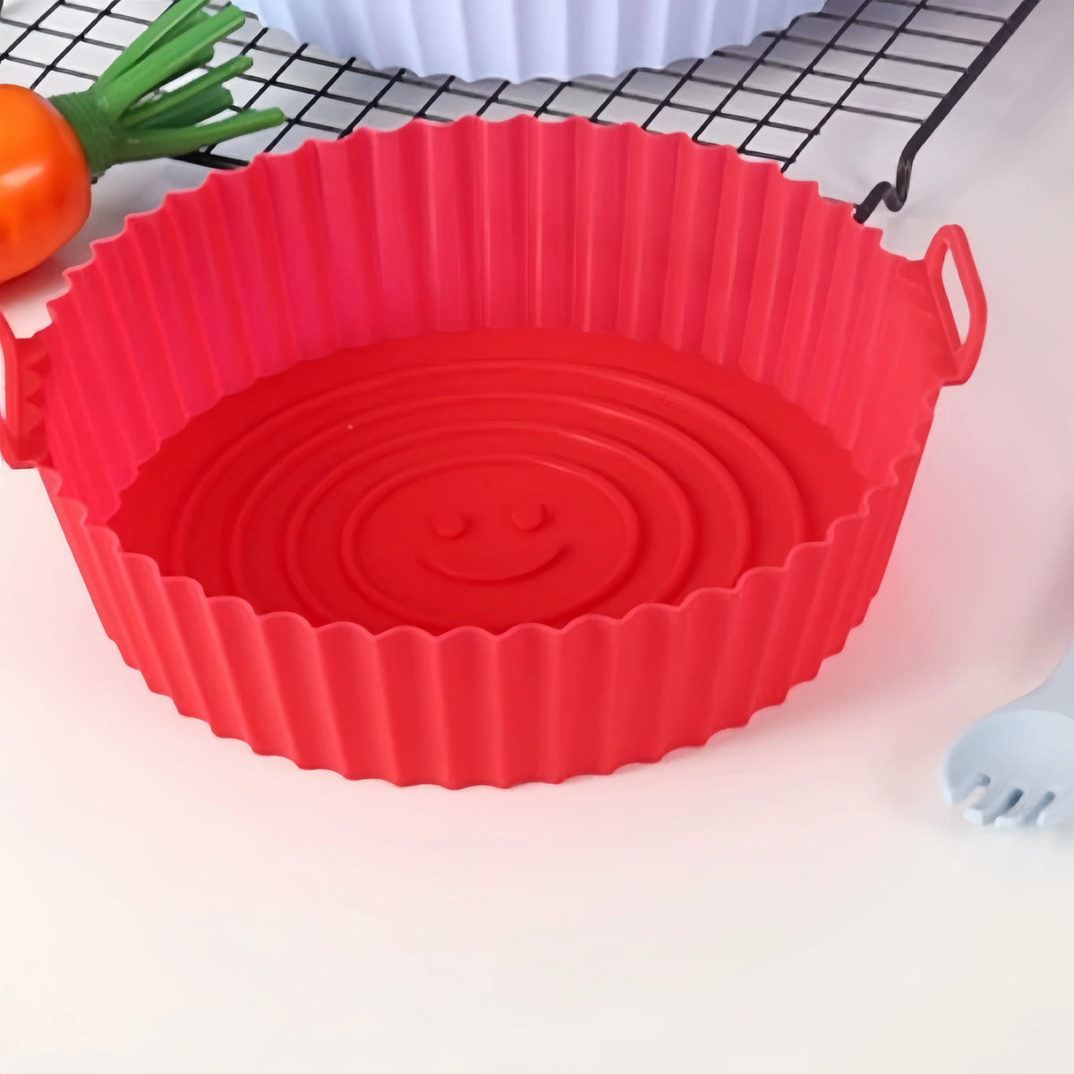 Food-Grade Silicone Baking Tray – Air Fryer & Oven Mold Silicone Baking Mold Axl 7.5 inch red