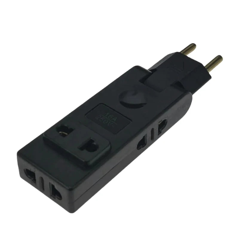 4-in-1 EU Wall Socket Adapter | 180° Rotatable Plug Converter Socket Plug Adapter Axl Black