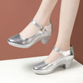 Women's Cutout Block Heel Mary Jane Sandals | Sizes 34–46 Block Heel Sandals Axl silver 5.5cm 35