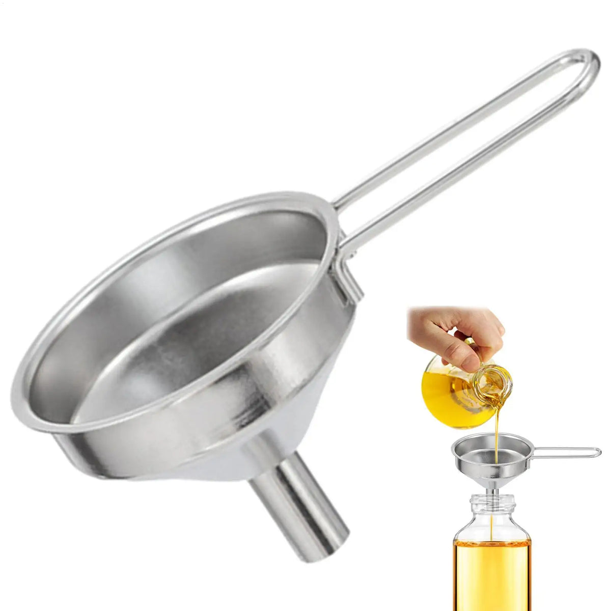 Stainless Steel Mini Kitchen Funnel – Portable & Compact Kitchen Funnel Axl