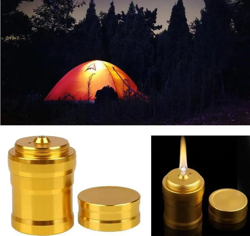 Portable Mini Alcohol Lamp – Aluminium Camp Stove | Gold Portable Camp Stove Axl