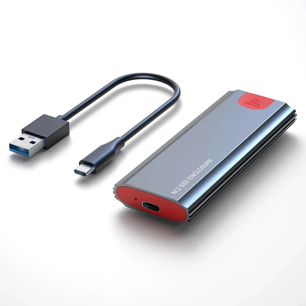 M.2 NVMe SATA SSD Enclosure – 10Gbps USB 3.2 Gen 2 USB-C SSD Enclosure Axl NVME and SATA Grey