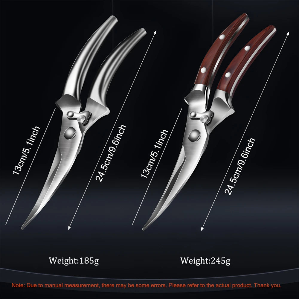 Professional Kitchen Scissors – Stainless Steel Meat & Bone Shears Kitchen Scissors Axl