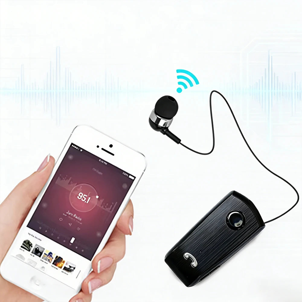 K6 Bluetooth Clip-On Earphone – Wireless Business & Sport Bluetooth Earphone Axl