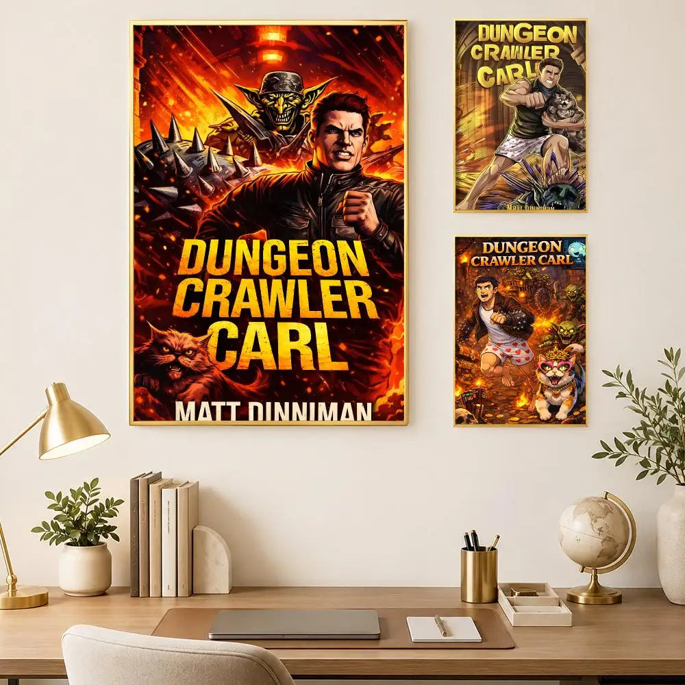 Dungeon Crawler Carl Poster – Self-Stick HD Waterproof Wall Art Wall Art Poster Axl