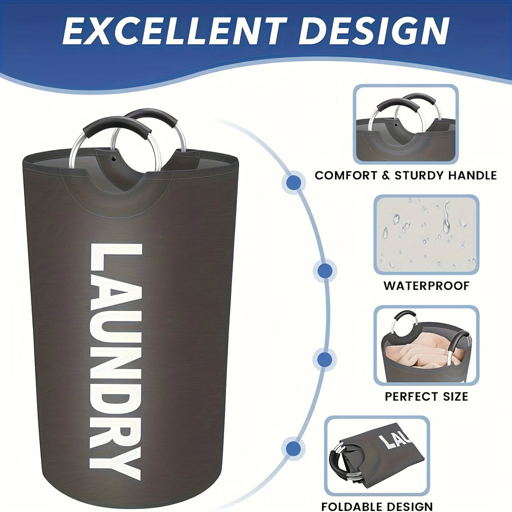 Extra-Large Foldable Waterproof Laundry Basket | 82L Oxford Laundry Basket Axl