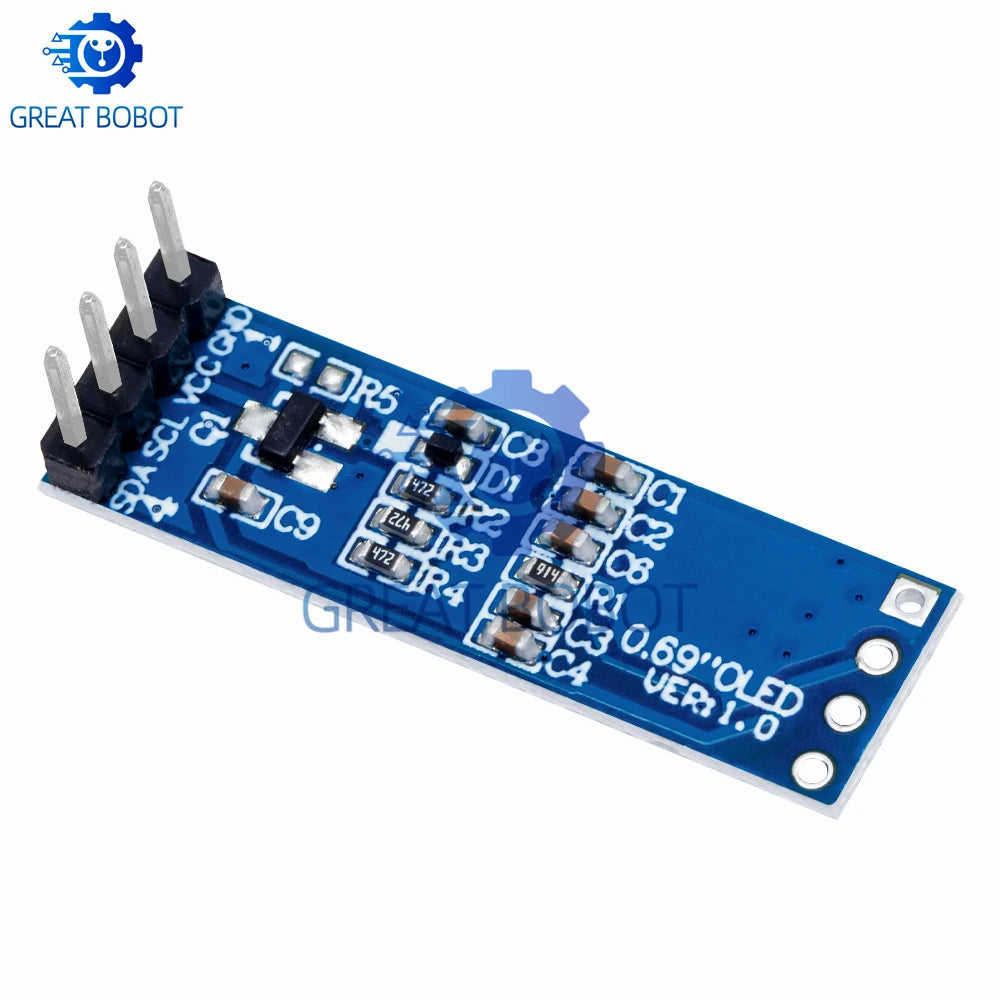 0.69" OLED Display Module SSD1306 96x16 IIC for Arduino OLED Display Module Axl