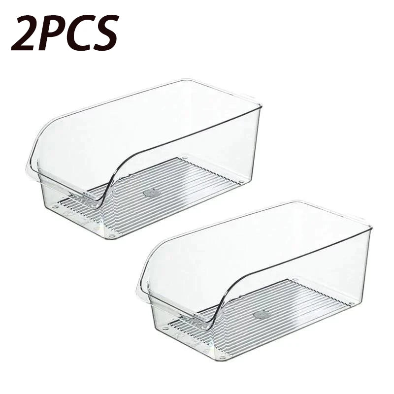 Clear Fridge Organizer Drawer Bins – Set of 2, 3 or 4 Fridge Storage Bins Axl 2PCS
