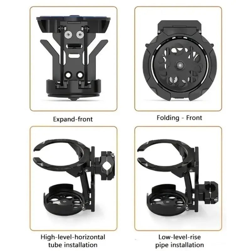 Foldable Motorcycle Handlebar Cup Holder – Metal & ABS Motorcycle Cup Holder Axl