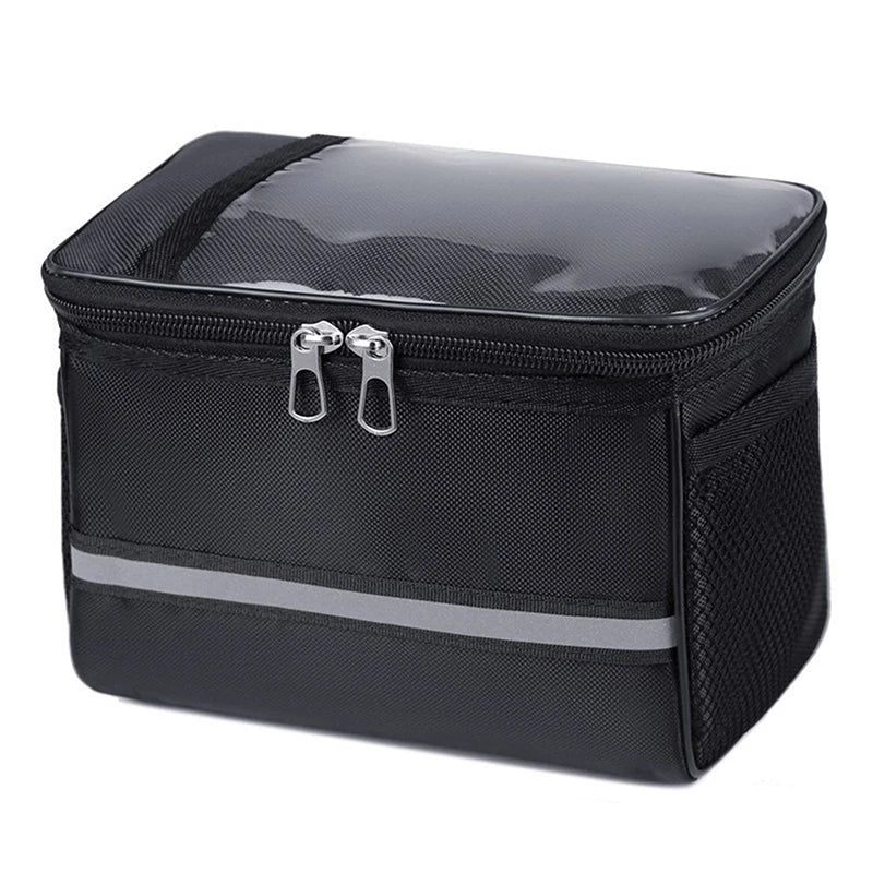 Waterproof Bike Handlebar Bag – Reflective Front Frame Pannier Bicycle Handlebar Bag Axl Black