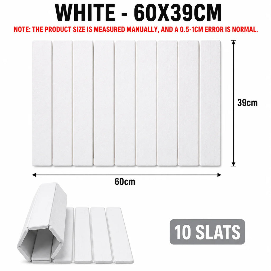 Foldable Diatomite Dish Drying Mat – Fast-Absorbing Stone Pad Dish Drying Mat Axl White - 60x39cm Foldable