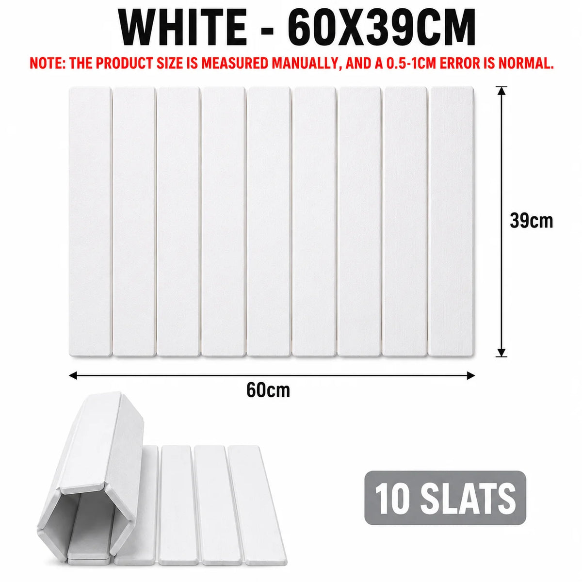 Foldable Diatomite Dish Drying Mat – Fast-Absorbing Stone Pad Dish Drying Mat Axl White - 60x39cm Foldable