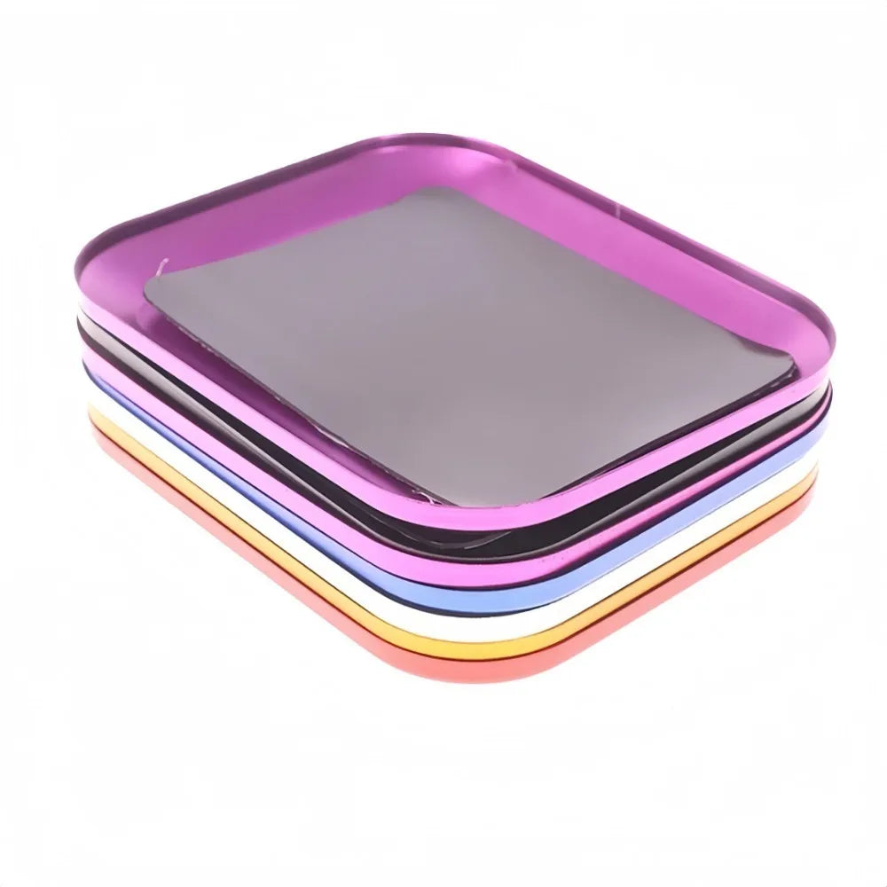 Magnetic Screw Tray – Aluminum Alloy Parts Organizer Disk Magnetic Parts Tray Axl