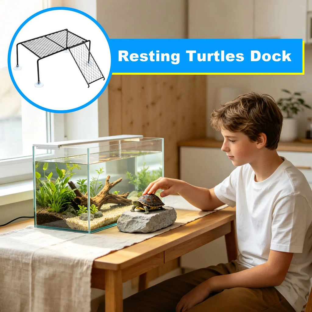 Turtle Basking Dock Platform with Ramp | S, M & L Sizes Reptile Basking Dock Axl