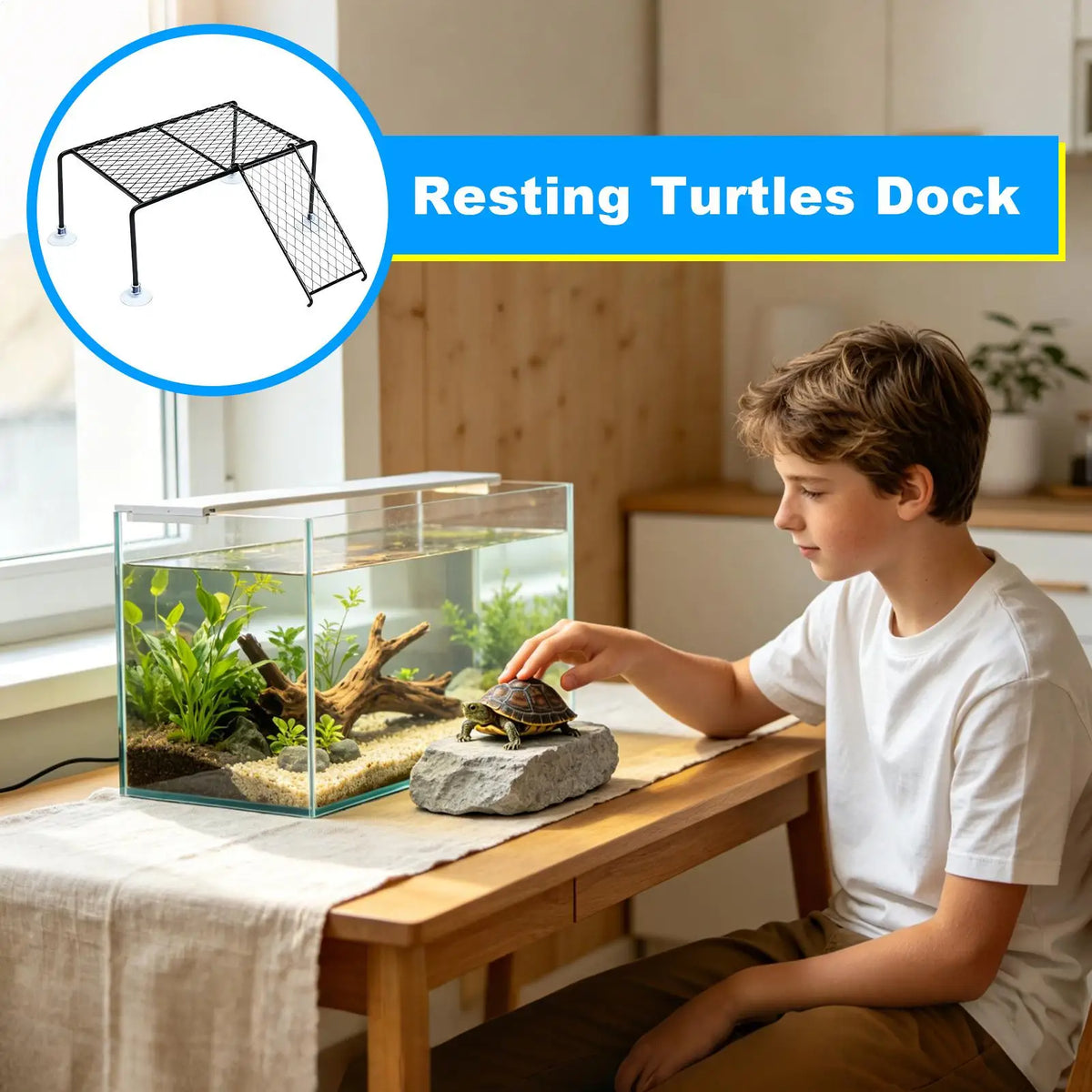 Turtle Basking Dock Platform with Ramp | S, M & L Sizes Reptile Basking Dock Axl