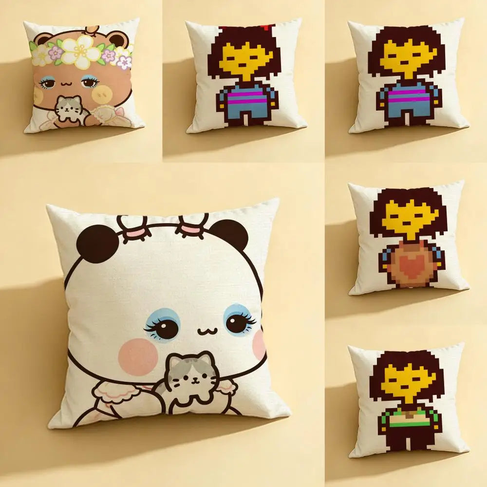Undertale Linen Cushion Cover | Sofa, Bed & Chair Pillow Case Linen Cushion Cover Axl