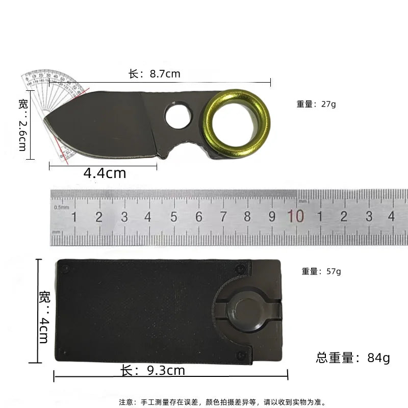 Portable Mini Fixed Blade EDC Pocket Knife – Keychain Knife Fixed Blade Pocket Knife Axl
