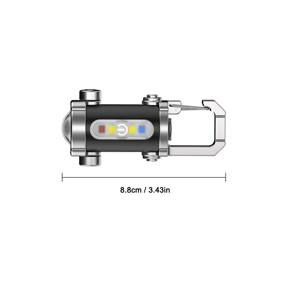 COB LED Keychain Flashlight – Rechargeable, 7 Modes, IPX4 LED Keychain Flashlight Axl A