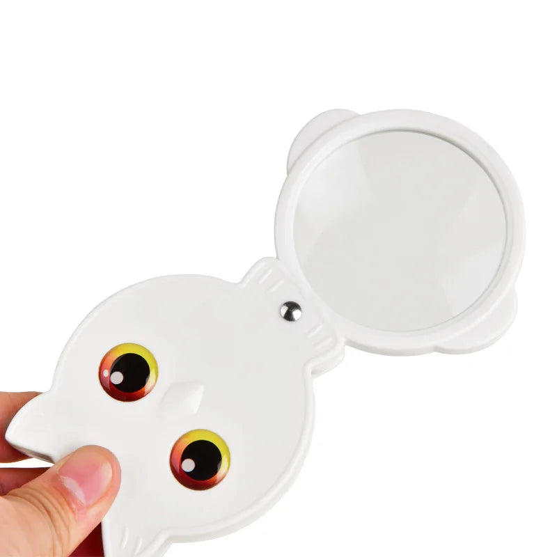 Owl 8X Folding Magnifying Glass – Portable Pocket Loupe & Lanyard Pocket Magnifying Glass Axl